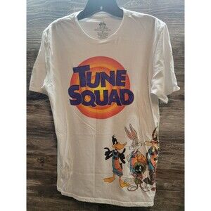 Looney Tunes Tune Squad White T-Shirt Medium￼ EUC
